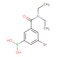 Chemical structure of [3-bromo-5-(diethylcarbamoyl)phenyl]boronic acid - CSSB00025726474