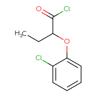 Chemical structure of 2-(2-chlorophenoxy)butanoyl chloride - CSSB00010062640