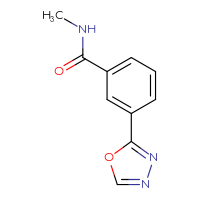 Chemical structure of N-methyl-3-(1,3,4-oxadiazol-2-yl)benzamide - CSSB00942051282