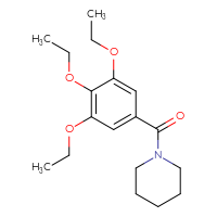 Chemical structure of 1-(3,4,5-triethoxybenzoyl)piperidine - CSSB00046247517
