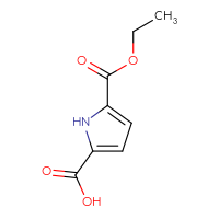 Chemical structure of 5-(ethoxycarbonyl)-1H-pyrrole-2-carboxylic acid - CSSB00000082285