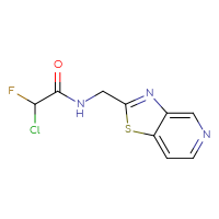 Chemical structure of 2-chloro-2-fluoro-N-({[1,3]thiazolo[4,5-c]pyridin-2-yl}methyl)acetamide - CSSB06744528398