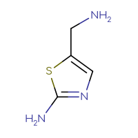 Chemical structure of 5-(aminomethyl)-1,3-thiazol-2-amine - CSSB00011448022