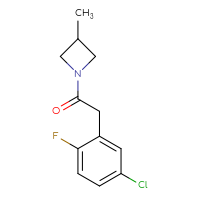 Chemical structure of 2-(5-chloro-2-fluorophenyl)-1-(3-methylazetidin-1-yl)ethan-1-one - CSSB06466637243