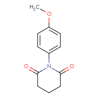 Chemical structure of 1-(4-methoxyphenyl)piperidine-2,6-dione - CSSB00000022980