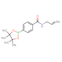 Chemical structure of N-(prop-2-en-1-yl)-4-(4,4,5,5-tetramethyl-1,3,2-dioxaborolan-2-yl)benzamide - CSSB00132313279