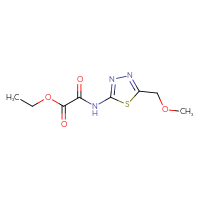 Chemical structure of ethyl {[5-(methoxymethyl)-1,3,4-thiadiazol-2-yl]carbamoyl}formate - CSSB00010368283