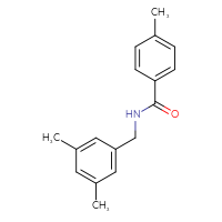 Chemical structure of N-[(3,5-dimethylphenyl)methyl]-4-methylbenzamide - CSSB02008658840