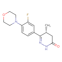 Chemical structure of (5R)-6-[3-fluoro-4-(morpholin-4-yl)phenyl]-5-methyl-2,3,4,5-tetrahydropyridazin-3-one - CSSB03437847073
