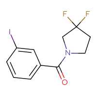 Chemical structure of 3,3-difluoro-1-(3-iodobenzoyl)pyrrolidine - CSSB00016723822