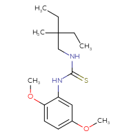 Chemical structure of 1-(2,5-dimethoxyphenyl)-3-(2-ethyl-2-methylbutyl)thiourea - CSSB15329800760