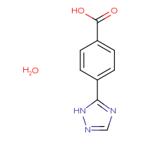 Chemical structure of 4-(1H-1,2,4-triazol-5-yl)benzoic acid hydrate - CSSB00015187097