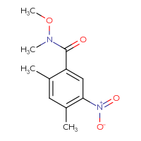 Chemical structure of N-methoxy-N,2,4-trimethyl-5-nitrobenzamide - CSSB01996269473