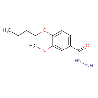 Chemical structure of 4-butoxy-3-methoxybenzohydrazide - CSSB00000683482