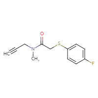 Chemical structure of 2-[(4-fluorophenyl)sulfanyl]-N-methyl-N-(prop-2-yn-1-yl)acetamide - CSSB00022738615