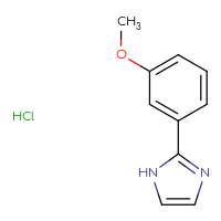Chemical structure of 2-(3-methoxyphenyl)-1H-imidazole hydrochloride - CSSB00020590272