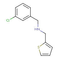 Chemical structure of [(3-chlorophenyl)methyl][(thiophen-2-yl)methyl]amine - CSSB00000196725