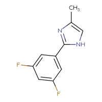 Chemical structure of 2-(3,5-difluorophenyl)-4-methyl-1H-imidazole - CSSB00012064254