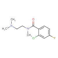 Chemical structure of 2-chloro-N-[2-(dimethylamino)ethyl]-4-fluoro-N-methylbenzamide - CSSB01998649057