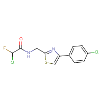 Chemical structure of 2-chloro-N-{[4-(4-chlorophenyl)-1,3-thiazol-2-yl]methyl}-2-fluoroacetamide - CSSB21332123335