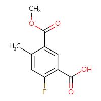 Chemical structure of 2-fluoro-5-(methoxycarbonyl)-4-methylbenzoic acid - CSSB00020927802