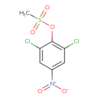 Chemical structure of 2,6-dichloro-4-nitrophenyl methanesulfonate - CSSB00153818546
