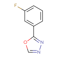 Chemical structure of 2-(3-fluorophenyl)-1,3,4-oxadiazole - CSSB00009851326