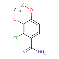 Chemical structure of 2-chloro-3,4-dimethoxybenzene-1-carboximidamide - CSSB00011889998