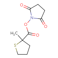 Chemical structure of 2,5-dioxopyrrolidin-1-yl 2-methylthiolane-2-carboxylate - CSSB00123875298