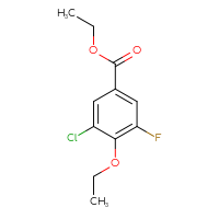 Chemical structure of ethyl 3-chloro-4-ethoxy-5-fluorobenzoate - CSSB00010289012