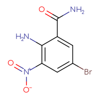 Chemical structure of 2-amino-5-bromo-3-nitrobenzamide - CSSB00010127334