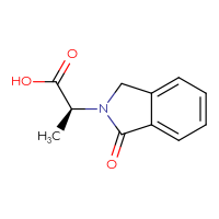 Chemical structure of (2S)-2-(1-oxo-2,3-dihydro-1H-isoindol-2-yl)propanoic acid - CSSB00000721742