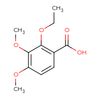 Chemical structure of 2-ethoxy-3,4-dimethoxybenzoic acid - CSSB00011070056