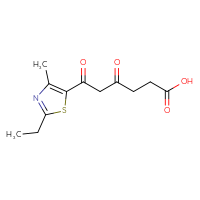 Chemical structure of 6-(2-ethyl-4-methyl-1,3-thiazol-5-yl)-4,6-dioxohexanoic acid - CSSB21432520875