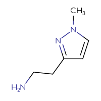 Chemical structure of 2-(1-methyl-1H-pyrazol-3-yl)ethan-1-amine - CSSB00000694645