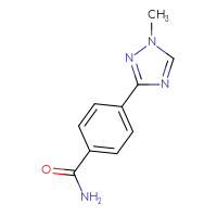 Chemical structure of 4-(1-methyl-1H-1,2,4-triazol-3-yl)benzamide - CSSB00094364462