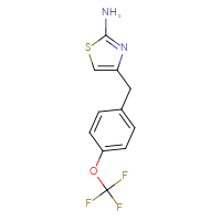 Chemical structure of 4-{[4-(trifluoromethoxy)phenyl]methyl}-1,3-thiazol-2-amine - CSSB21245776279