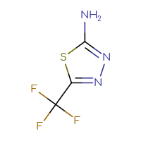 Chemical structure of 5-(trifluoromethyl)-1,3,4-thiadiazol-2-amine - CSSB00000182213