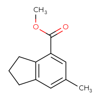 Chemical structure of methyl 6-methyl-2,3-dihydro-1H-indene-4-carboxylate - CSSB02496040696