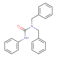 Chemical structure of 1,1-dibenzyl-3-phenylurea - CSSB00000003727
