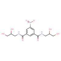 Chemical structure of N1,N3-bis(2,3-dihydroxypropyl)-5-nitrobenzene-1,3-dicarboxamide - CSSB00020625977