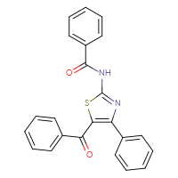 Chemical structure of N-(5-benzoyl-4-phenyl-1,3-thiazol-2-yl)benzamide - CSSB00121629258