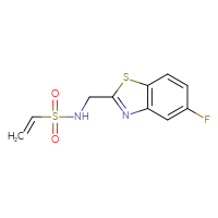 Chemical structure of N-[(5-fluoro-1,3-benzothiazol-2-yl)methyl]ethene-1-sulfonamide - CSSB21332096238