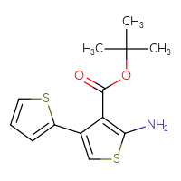 Chemical structure of tert-butyl 5'-amino-[2,3'-bithiophene]-4'-carboxylate - CSSB00008663428