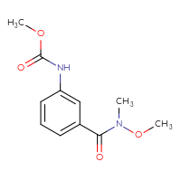 Chemical structure of methyl N-{3-[methoxy(methyl)carbamoyl]phenyl}carbamate - CSSB01996267087