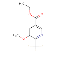 Chemical structure of ethyl 5-methoxy-6-(trifluoromethyl)pyridine-3-carboxylate - CSSB00159373478