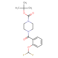 Chemical structure of tert-butyl 4-[2-(difluoromethoxy)benzoyl]piperazine-1-carboxylate - CSSB00105736572