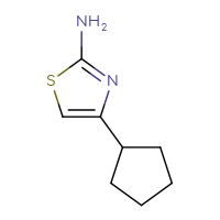 Chemical structure of 4-cyclopentyl-1,3-thiazol-2-amine - CSSB00011717751