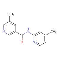 Chemical structure of 5-methyl-N-(4-methylpyridin-2-yl)pyridine-3-carboxamide - CSSB01995131711