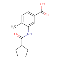 Chemical structure of 3-cyclopentaneamido-4-methylbenzoic acid - CSSB00000601770
